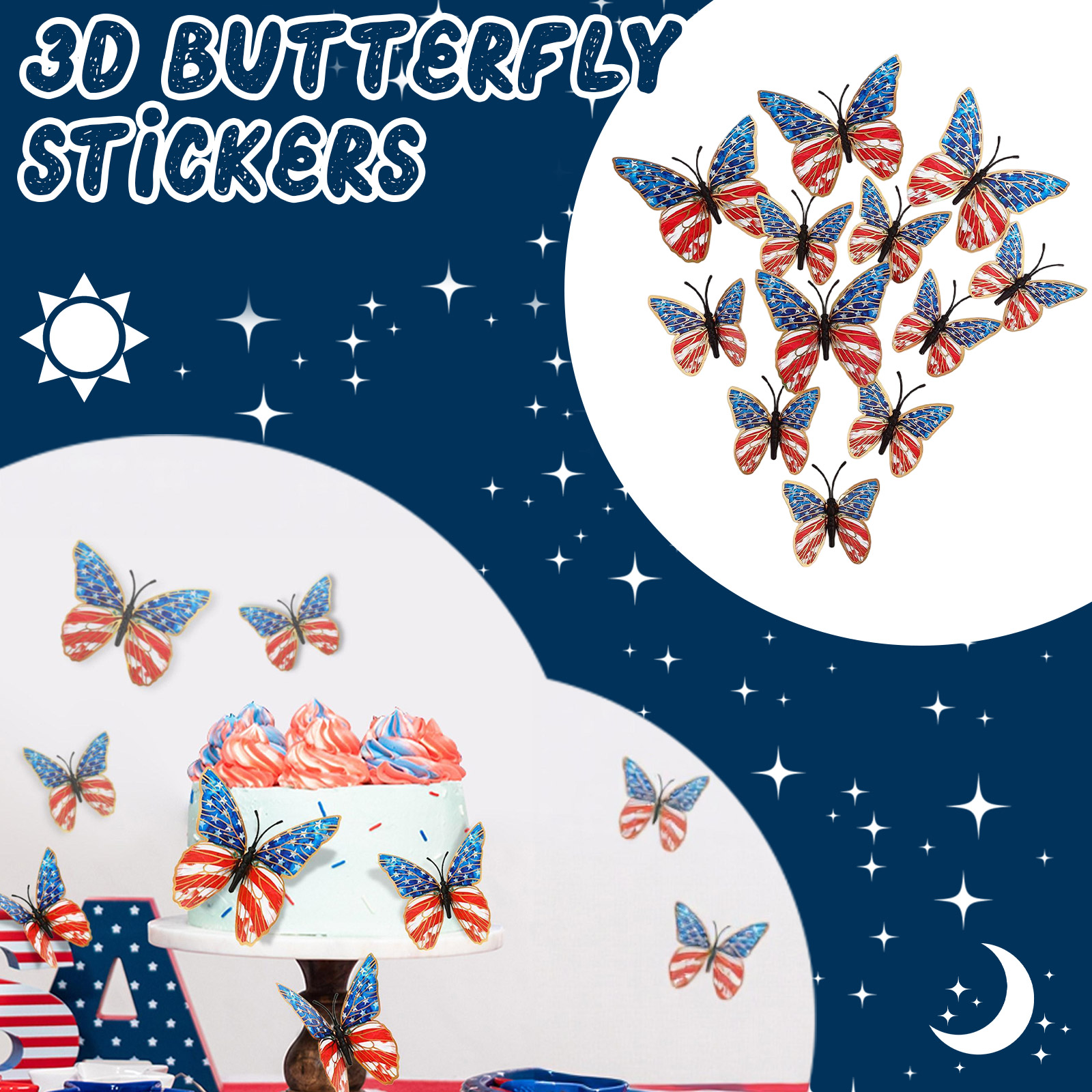 3d Butterfly Wall Stickers Ame – Baby Nursery Wall recenzja i cena