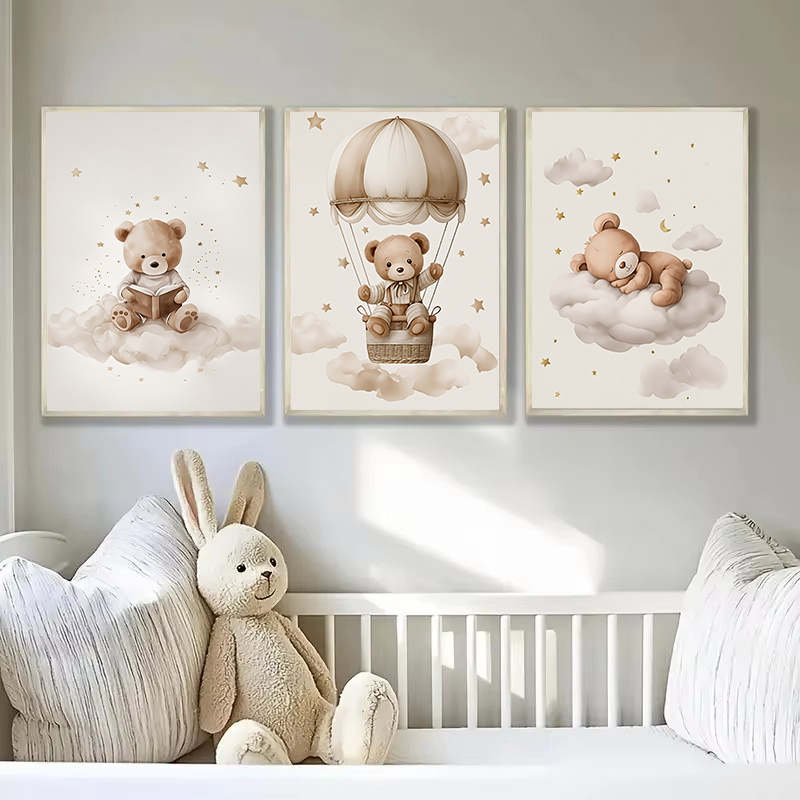 3pcs/set Bohemian Teddy Bear A – Baby Nursery Wall recenzja i cena