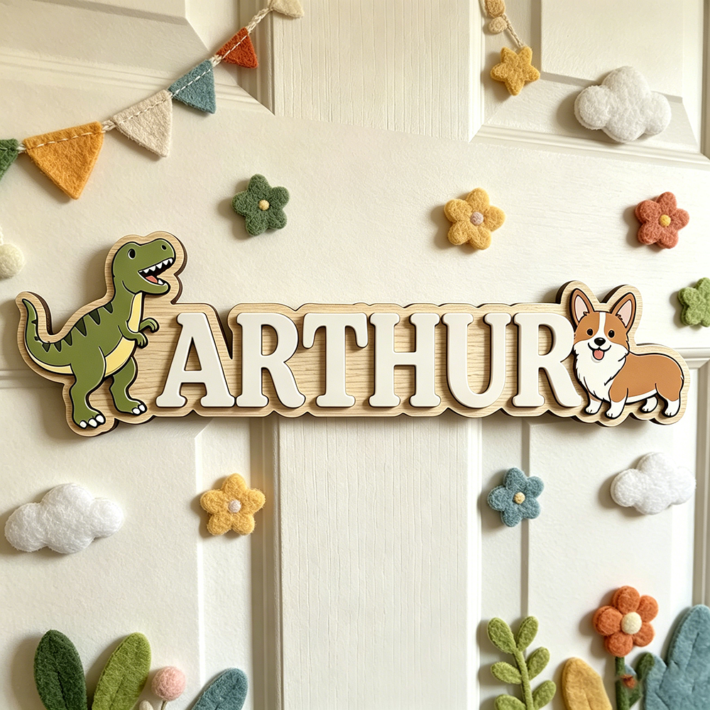 Whimsical Green T-Rex & Corgi  – Baby Nursery Neutral recenzja i cena