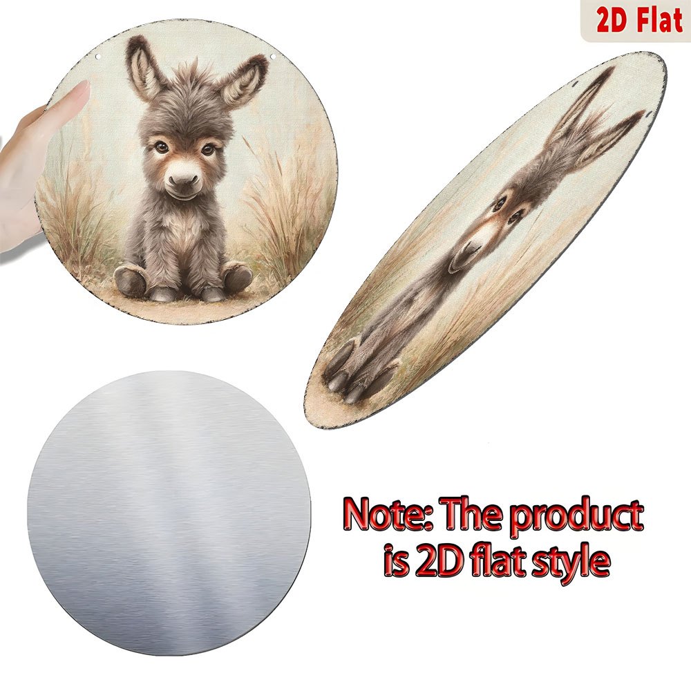 Vintage Baby Donkey Round Meta – Baby Nursery Vintage recenzja i cena